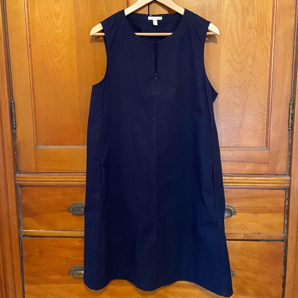 Navy blue Eileen Fisher cotton dress